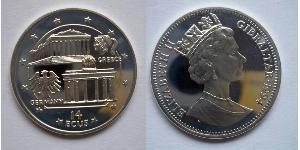 14 Экю Гибралтар  Елизавета II (1926-2022)
