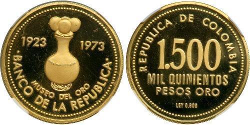 1500 Peso Colombia Gold 