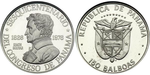 150 Balboa Panama Platin 