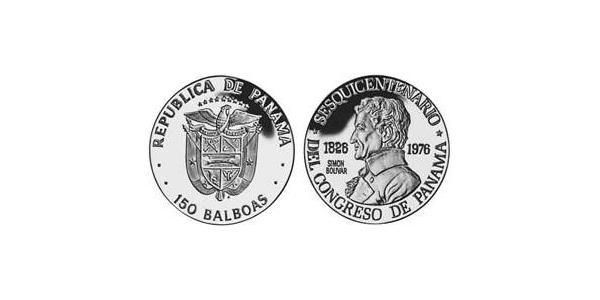 150 Balboa Republic of Panama Platinum 