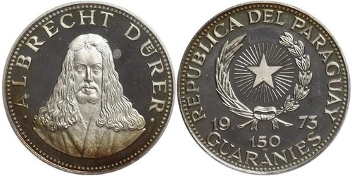 150 Guaraní Republic of Paraguay (1811 - ) Silver 