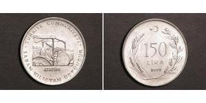 150 Lira Turchia (1923 - ) Argento 