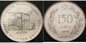 150 Lira Turchia (1923 - ) Argento 