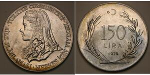 150 Lira Turquía (1923 - ) Plata 