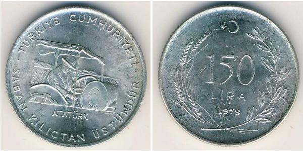 150 Lira Türkei (1923 - ) Silber 