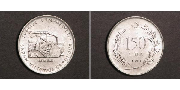 150 Ліра Турція (1923 - ) Срібло 