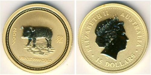 15 Dollar 澳大利亚 金 