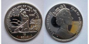 15 Ecu 曼島  伊丽莎白二世 (1926-2022)