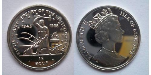 15 Ecu 曼島  伊丽莎白二世 (1926-2022)