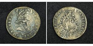 15 Kreuzer Royaume de Hongrie (1000-1918) Argent Léopold Ier de Habsbourg(1640-1705)