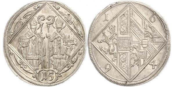15 Kreuzer Austria Argento 