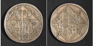 15 Kreuzer Austria Plata 