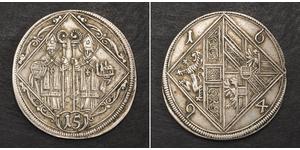 15 Kreuzer Austria Plata 