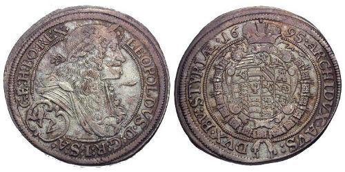 15 Kreuzer Austria Plata 