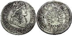 15 Kreuzer Reino de Hungría (1000-1918) Plata Leopoldo I de Habsburgo(1640-1705)