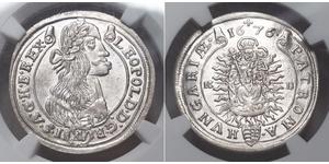 15 Kreuzer Reino de Hungría (1000-1918) Plata Leopoldo I de Habsburgo(1640-1705)