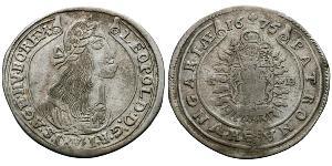 15 Kreuzer Reino de Hungría (1000-1918) Plata Leopoldo I de Habsburgo(1640-1705)