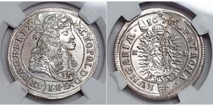 15 Kreuzer Königreich Ungarn (1000-1918) Silber Leopold I. (HRR)(1640-1705)