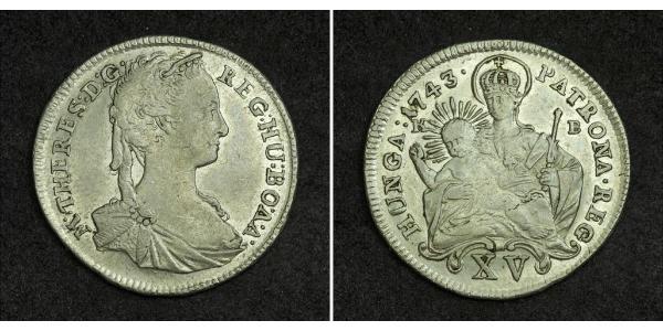 15 Kreuzer Königreich Ungarn (1000-1918) Silber Maria Theresa of Austria (1717 - 1780)