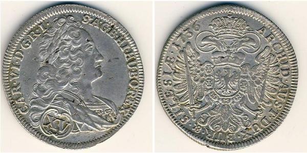 15 Kreuzer Österreich Silber 
