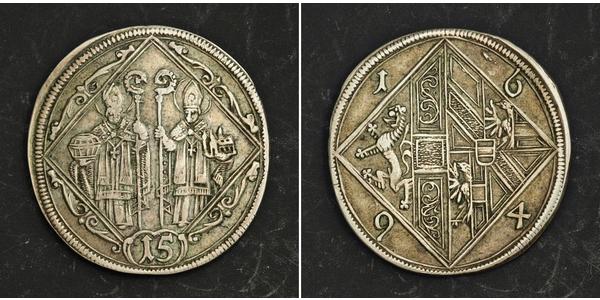 15 Kreuzer Austria  Silver 