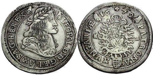 15 Kreuzer Kingdom of Hungary (1000-1918) Silver Leopold I, Holy Roman Emperor (1640-1705)