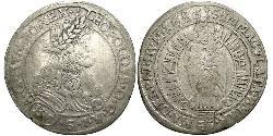 15 Kreuzer 匈牙利王国 銀 利奥波德一世 (神圣罗马帝国)(1640-1705)