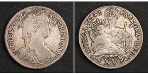 15 Kreuzer 匈牙利王国 銀 玛丽亚·特蕾西亚 (1717 - 1780)