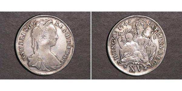 15 Kreuzer 匈牙利王国 銀 玛丽亚·特蕾西亚 (1717 - 1780)