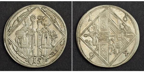 15 Kreuzer 奥地利历史 (1156 - 1806) 銀 