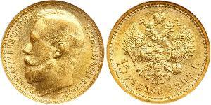 15 Rouble Empire russe (1720-1917) Or Nicolas II (1868-1918)