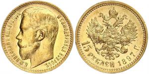 15 Rouble Empire russe (1720-1917) Or Nicolas II (1868-1918)