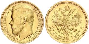 15 Rouble Empire russe (1720-1917) Or Nicolas II (1868-1918)