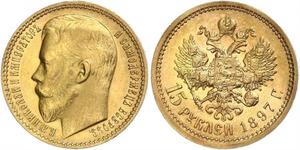 15 Rouble Empire russe (1720-1917) Or Nicolas II (1868-1918)