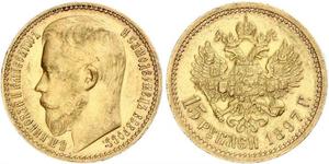 15 Rubel Russisches Reich (1720-1917) Gold Nikolaus II (1868-1918)