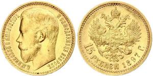 15 Rubel Russisches Reich (1720-1917) Gold Nikolaus II (1868-1918)