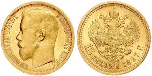 15 Rubel Russisches Reich (1720-1917) Gold Nikolaus II (1868-1918)