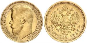 15 Rubel Russisches Reich (1720-1917) Gold Nikolaus II (1868-1918)