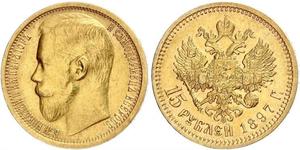 15 Rubel Russisches Reich (1720-1917) Gold Nikolaus II (1868-1918)