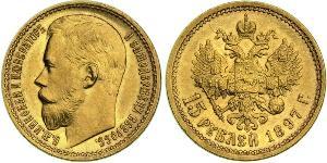 15 Rublo Impero russo (1720-1917) Oro Nicola II (1868-1918)