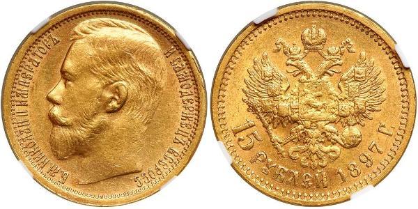 15 Rublo Impero russo (1720-1917) Oro Nicola II (1868-1918)