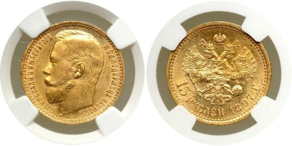15 Rublo Impero russo (1720-1917) Oro Nicola II (1868-1918)