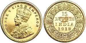 15 Rupee Britisch-Indien (1858-1947) Gold George V (1865-1936)
