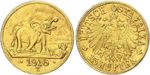 15 Rupee Deutsch-Ostafrika (1885-1919) Gold 