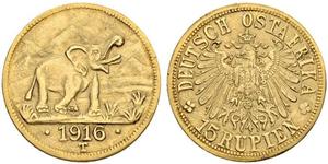 15 Rupee German East Africa (1885-1919) Gold 