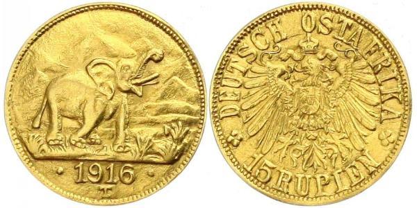 15 Rupee German East Africa (1885-1919) Gold 