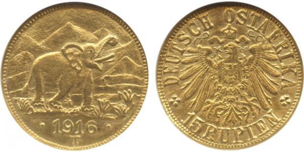 15 Rupee German East Africa (1885-1919) Gold 