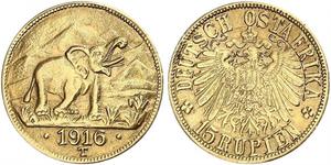 15 Rupee Afrique orientale allemande (1885-1919) Or 