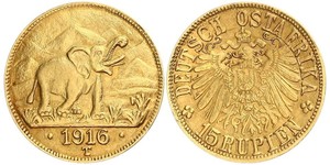 15 Rupee Africa Orientale Tedesca (1885-1919) Oro 