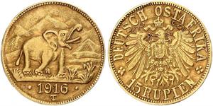 15 Rupee Africa Orientale Tedesca (1885-1919) Oro 